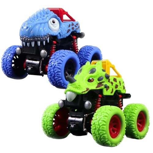 Monster Truck Toys 2pcs Dinosaurier Monster -Maschinen Spielzeug 3.4x3.4x3.7 Zoll süße lustige Monster Trucks für Jungen, Monster Truck Spielzeug von Womsclo