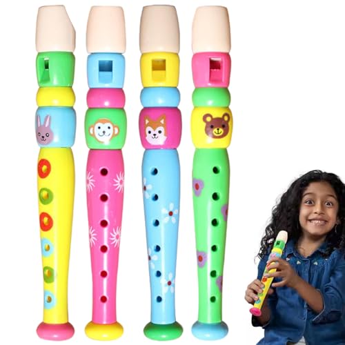 Womsclo 4pcs Recorder -Instrument für Kinder farbiges Plastikrekorderinstrument für Kinder Lernen Rhythmus Flöte Instrument Baby Early Education Musik & Sound Spielzeug für Vorschulkind von Womsclo