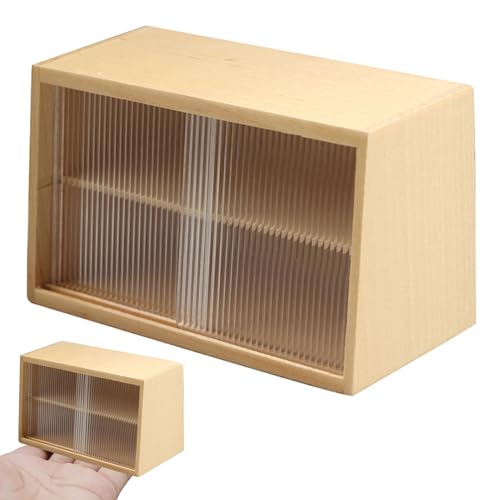 Womsclo Dollhouse Möbel 1 12 Skala, Holzminischrank mit beweglicher Tür, Puppenhausküche, Puppenhaus für Kinder von Womsclo