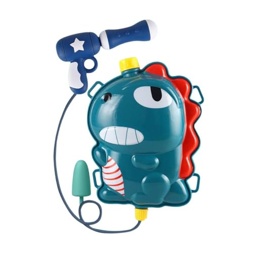 Womsclo Kinder Cartoon Dinosaurier Rucksack Wasserpistole Spielzeug Sommerstrand Drifting Bared Water Fight Toys Beach Accessoires Dunkelgrün, Wasserpistole von Womsclo