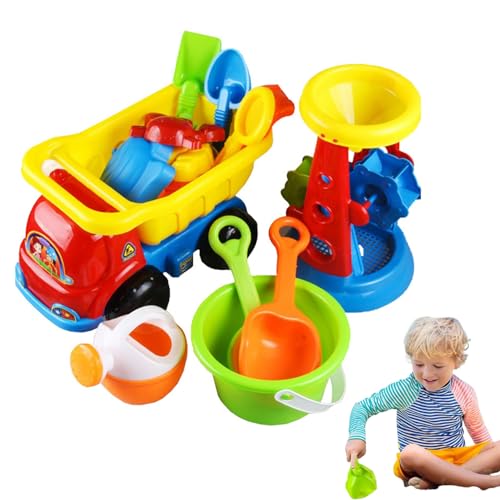 Womsclo Sandspielzeug für 4-6 Kinder 14pcs Sandgrubenspielzeug sicherer Plastik-Sand- und Wasserspielzeug wasserdichte niedliche Sandkastenspielzeug (zufällige Farbe), Sandspielzeug von Womsclo