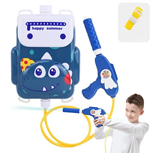 Womsclo Water Squirter für Kinder Wasser Rucksack Wasserpistole Spritzspielzeug mit 1300 ml Wassertank für Kinder Sommer Beach Pool Dianosaurier, Rucksack Wasserpistole von Womsclo