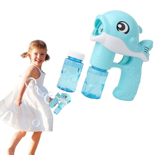 Womsclo Whale Bubble Machine Kinderwalwalblasengebläse mit 2 Bubble -Lösungen süßer Haifischblasenhersteller für Kinder Sommerspielzeug Nein Batterieblau, Kinderblasenmaschine von Womsclo