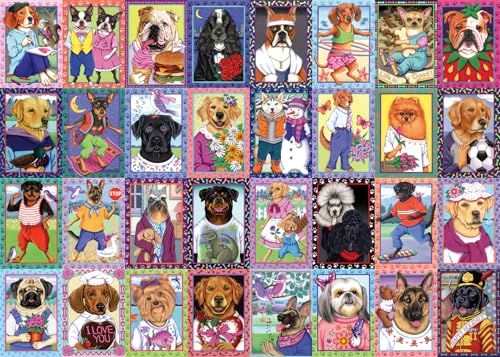 Wonder Forge Dandy Dogs Puzzle für Erwachsene, 1000 Teile, einzigartige, perfekt sitzende Teile, lustige, lebendige Bilder, exklusiv von Amazon Wonder Forge Dandy Dogs Puzzle für Erwachsene, 1000 Teile, einzigartige, perfekt sitzende Teile, lustige, lebendige Bilder, exklusiv von Amazon von Wonder Forge