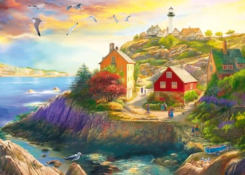 Wonder Forge Goat Hill Lighthouse 1000 Teile Puzzle für Erwachsene | Einzigartige, perfekt sitzende Teile | lustige, lebendige Bilder | Amazon Exclusive von Wonder Forge