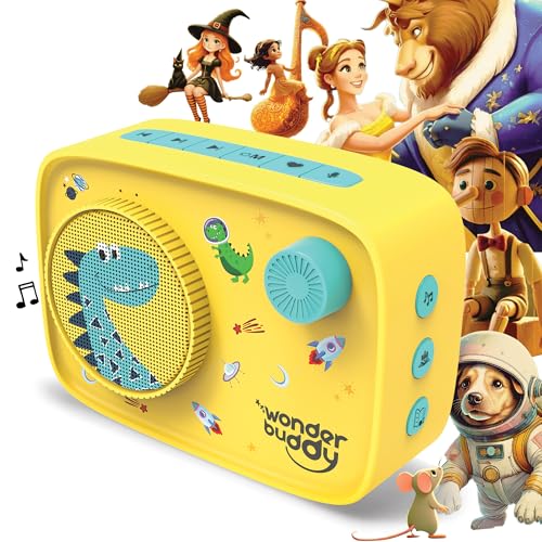 WonderBuddy Bildschirmfreier Audio-Player für Kinder, 500+ vorinstallierte Geschichten & Reime, Geschichtenschreiben, DIY-Kunst-Set, Sprachaufzeichnung, Inhalts-Upgrade, Bluetooth, von WonderBuddy