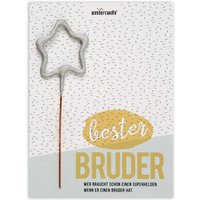 Dankeskarte mit Wunderkerze, Bester Bruder, 11,5cm x 8,5cm von Wondercandle