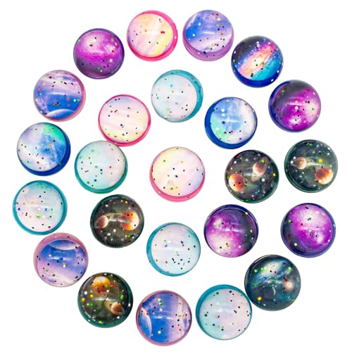 Wondora 24 Stück Flummies für Kinder, Space Theme Flummi Planeten, Flummi Planeten Kosmos, 32MM Bouncy Balls mit Gastgeschenk , Kindergeburstag, Spielwaren Favour, Kids Favour, Party Favour von Wondora