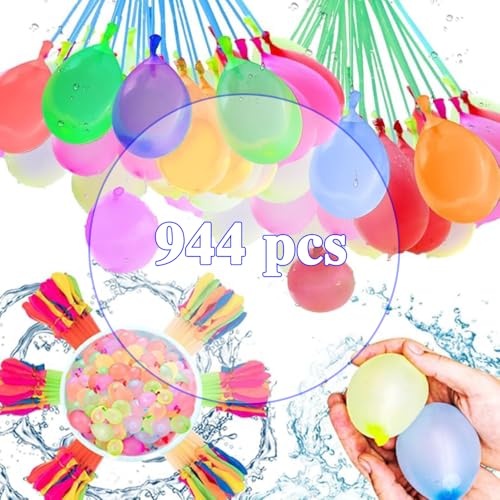 SelbstverschließEnde Wasserballon 944 StüCk Wasserbomben Set Luftballons Bunte Wasserbomben BüNdel Wasserbomben Luftballons 60 Sekunden SchnellfüLler Sommer Outdoor Wasserbomben Selbstschließend von Wonjean