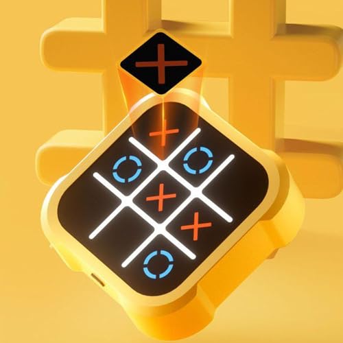 Tic-Tac-Toe Spiel, Tragbare Handheld Puzzle Spielkonsole, Brettspiel Interaktives Tischspiele, Handheld Lern Spielkonsole, Fingerspitzen Spielzeug Brettspiel Für Familientreffen von Wonsfuleu