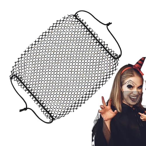 Wonsfuleu Glitzernde Strass-Mesh-Gesichtsmaske, Mesh-Gesichtsbedeckung | Damen Mesh Glitzer Gesichtsbedeckung,Gesichtsmaske Bling, Strass-Gesichtsabdeckung atmungsaktiv für Halloween von Wonsfuleu