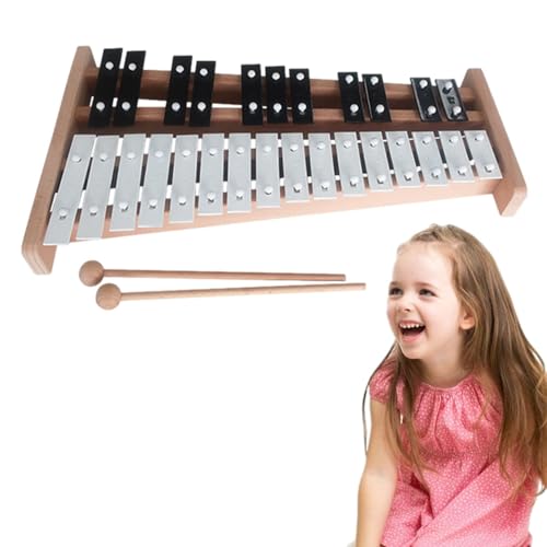 Wonsfuleu Kleinkind-Xylophon, Xylophon-Instrument | Glockenspiel Instrument,Small and Portable Glockenspiel Instrument, 27 Notes Educational Glockenspiel Instrument, Improves Hand-Eye Coordination von Wonsfuleu