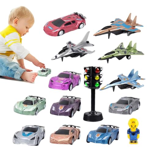 Wonsfuleu Presse und Go Car Toys, Trägheit Autospielzeug - Trägheit Automobile Metall Press Back Truck,Vielseitige Reibungsfahrzeug Kinder Spielen für Kinder über 3 Jahre alt von Wonsfuleu