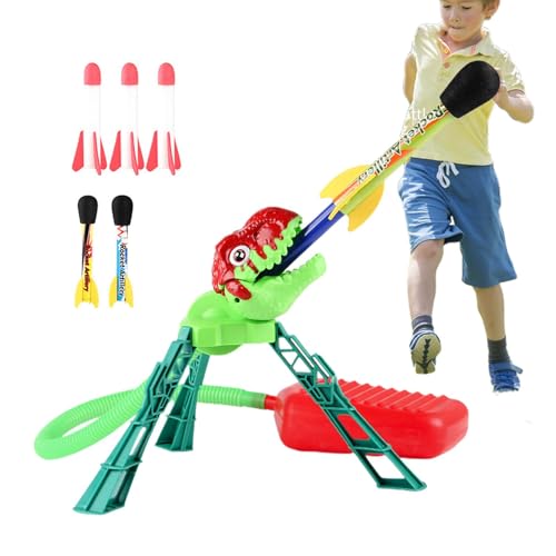 Wonsfuleu Sprungrakete, Fußraketen für Kinder, Sprungspielzeug-Duellraketen aus Schaumstoff, Lustige Sportspiele, Outdoor-Spielzeug für Kinder mit Lichtern, Gartenraketen-Spielset für Garten, Hof, von Wonsfuleu