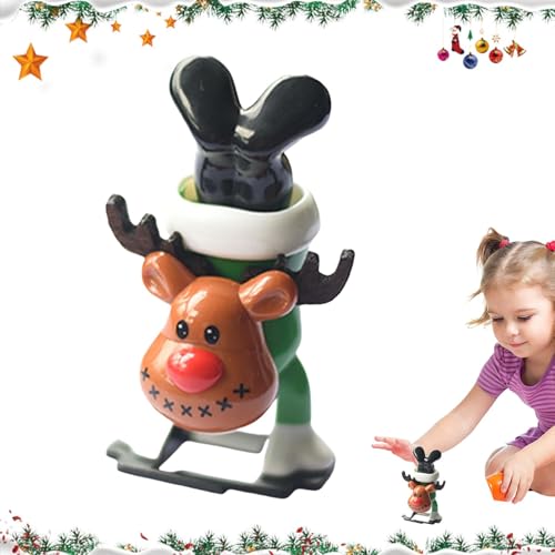 Wonsfuleu Weihnachtsspielzeug zum Aufziehen,Weihnachtsspielzeug zum Aufziehen für Kinder - Weihnachts-Aufziehspielzeug | 2,76 Zoll Weihnachtsmann Schneemann Rentier Bär Uhrwerk Spielzeug für Kinder von Wonsfuleu