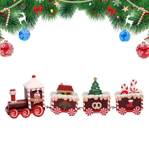 Wonsfuleu atives Weihnachtseisenbahnspielzeug, Holzspielzeugeisenbahn für Weihnachten - Indoor Train Festliche Desktop-,Weihnachtszug-Statue, Holz-Zug-. Zug-Weihnachtsation für Kinder, von Wonsfuleu