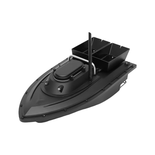 WooDerson 400-500m Intelligente Fernbedienung Futterboot Angeln Köderboot 2kg Ladetrichter Fischköder Boot Mit 2 Köderboxen Und Indikator Lichte, Anti Verwicklungs Abdeckung, 5200mAh von WooDerson