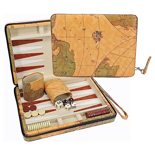 Tan Map Style Travel Backgammon by WE Games von WE Games