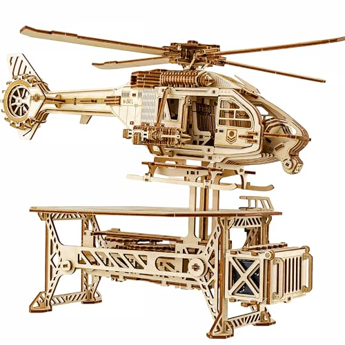 Wood Trick Thunder Chopper Elektrischer Hubschrauber 3D Holzpuzzles für Erwachsene zum Bauen - Drehende Rotoren & Klingen - Detailliertes Design - Mechanische Holzmodellbausätze für Erwachsene zum Wood Trick Thunder Chopper Elektrischer Hubschrauber 3D Holzpuzzles für Erwachsene zum Bauen - Drehende Rotoren & Klingen - Detailliertes Design - Mechanische Holzmodellbausätze für Erwachsene zum von Wood Trick