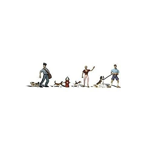 Spur 0 - Figuren mit Hunden von Woodland Scenics