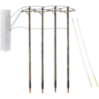 WOODLAND SCENICS WUS2265 Utiliy System 1:87 H0 Wired Poles Single Crossbar von Woodland Scenics