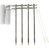 WOODLAND SCENICS WUS2281 Utiliy System 1:48 O Wired Poles Double Crossbar von Woodland Scenics