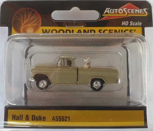 Woodland Scenics 5521 Kleiner LKW Pickup Farmfahrzeug beige mit Fahrer Hund auf Ladefläche Spur HO 1:87 AS5521 Hall Duke von Woodland Scenics