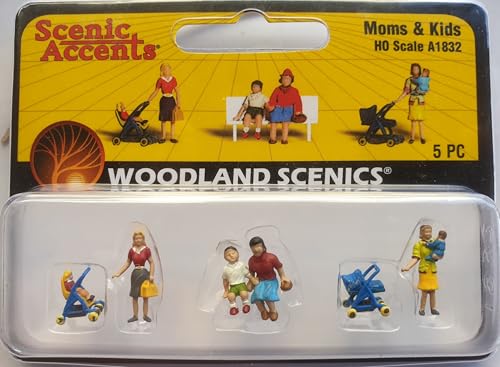 Woodland Scenics A1832 Mütter Kinder Kinderwagen Babys Figuren Spur H0 HO 1:87 Moms and Kids von Woodland Scenics