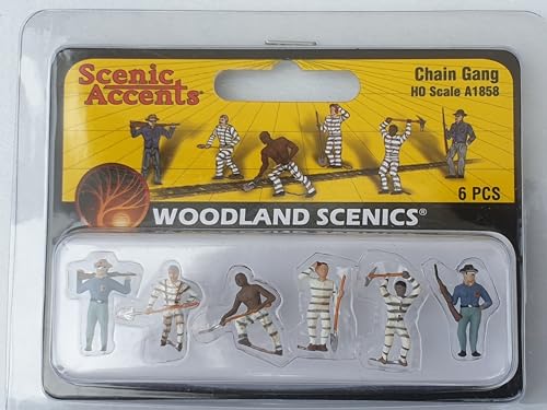 Woodland Scenics A1858 US Sträflinge Arbeiten Gefangene Schienenbau Strassenbau Figuren Spur H0 HO 1:87 Chain Gang von Woodland Scenics