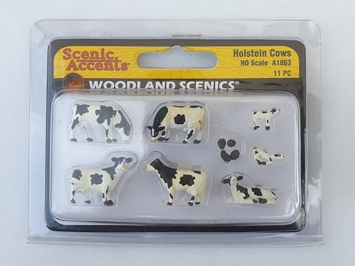 Woodland Scenics A1863 Holsteiner Kühe Kälber Kuhfladen Holstein Cows Figuren Spur H0 HO 1:87 von Woodland Scenics