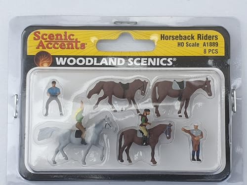 Woodland Scenics A1889 Reiter Pferde Reitunterricht Figuren Spur H0 HO 1:87 Horseback Riders von Woodland Scenics