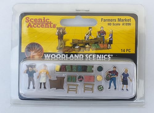 Woodland Scenics A1896 Bauernmarkt Marktstand Gemüse Obst Figuren Spur H0 HO 1:87 Farmers Market von Woodland Scenics