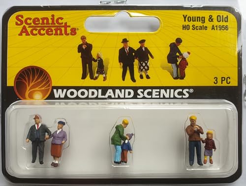 Woodland Scenics A1956 Jung und alt Senioren Kinder Eltern Figuren Spur H0 HO 1:87 Young and Old von Woodland Scenics