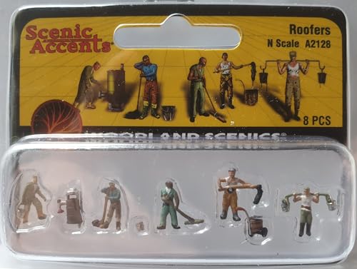 Woodland Scenics A2128 Dachdecker Teerdach Teerkocher Figuren Spur N 1:160 Roofers von Woodland Scenics