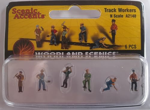 Woodland Scenics A2148 Gleisarbeiter Schienenarbeiter Gleisbautrupp Figuren Spur N 1:160 Track Workers von Woodland Scenics