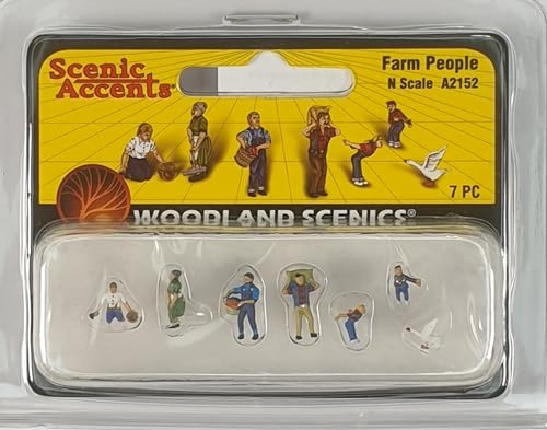 Woodland Scenics A2152 Bauernhof Knecht Magd Gans Kind Figuren Spur N 1:160 Farm People von Woodland Scenics