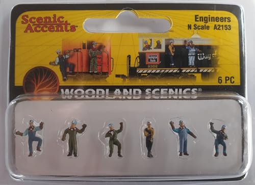 Woodland Scenics A2153 Lokführer Heizer Maschinist Fahrer Lokpersonal Figuren Spur N 1:160 Engineers von Woodland Scenics