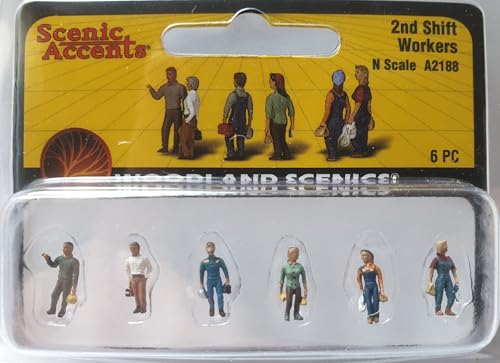 Woodland Scenics A2188 Arbeiter zweite Schicht Reinigungspersonal Figuren Spur N 1:160 Workers 2nd Shift von Woodland Scenics