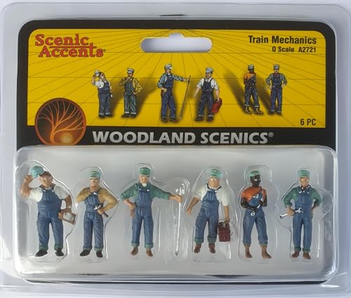 Woodland Scenics A2721 Zugmechaniker Lokomotiven Waggons Reparatur 6 Figuren Train Mechanics Spur 0 O 1:43 von Woodland Scenics