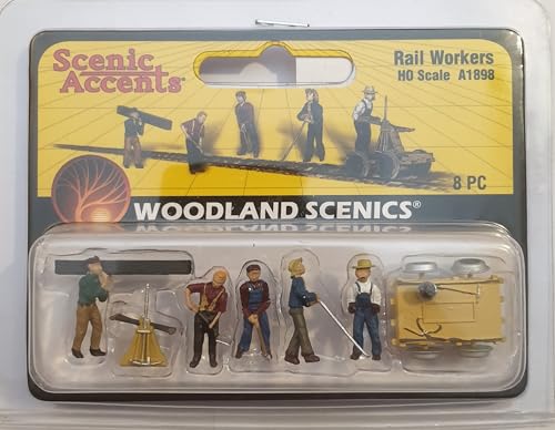 Woodland Scenics Spur H0 Gleisarbeiter Draisine Handhebelwagen Laufmaschine Rail Workers Handcar Figuren Diorama HO 1:87 A1898 von Woodland Scenics