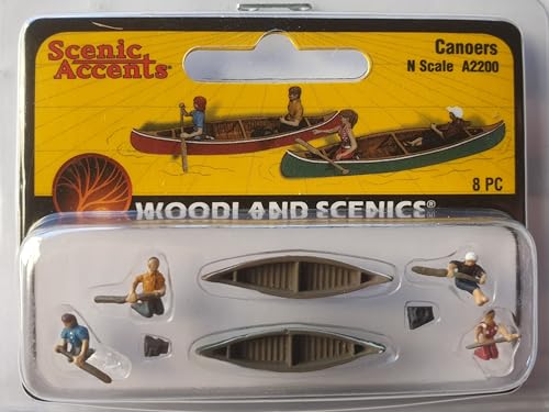 Woodland Scenics WA2200 Kanufahrer Zwei Kanus Vier Figuren Spur N 1:160 Canoers A2200 von Woodland Scenics