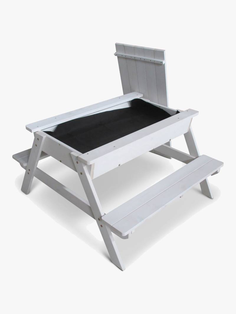 Woodlii Picknicktisch mit Sandkasten + Deckel, Weiß Woodlii Picknicktisch mit Sandkasten + Deckel, Weiß von Woodlii
