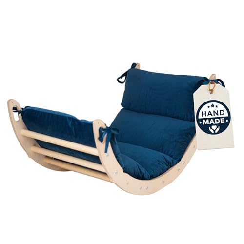 WoodsCraft Kletterbogen mit Kissen - Holz Klettergerüst Indoor - Hypoallergen Kissen für Kletterbogen, Holzwippe, Bogenwippe - Montessori Kletterspielzeug - Baby Klettern Indoor - Wippe Kinder WoodsCraft Kletterbogen mit Kissen - Holz Klettergerüst Indoor - Hypoallergen Kissen für Kletterbogen, Holzwippe, Bogenwippe - Montessori Kletterspielzeug - Baby Klettern Indoor - Wippe Kinder von WoodsCraft