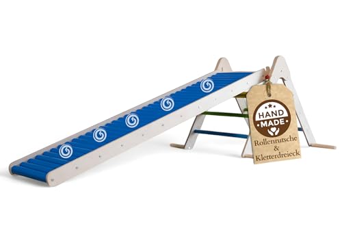 WoodsCraft Rutsche Outdoor & Indoor Rutsche mit Kletterdreieck | Kinderrutsche-Rollenrutsche: viele Sinneserfahrungen | Rutsche für den Garten & Pikler Dreieck: Klettern Kinder & Baby Indoor WoodsCraft Rutsche Outdoor & Indoor Rutsche mit Kletterdreieck | Kinderrutsche-Rollenrutsche: viele Sinneserfahrungen | Rutsche für den Garten & Pikler Dreieck: Klettern Kinder & Baby Indoor von WoodsCraft