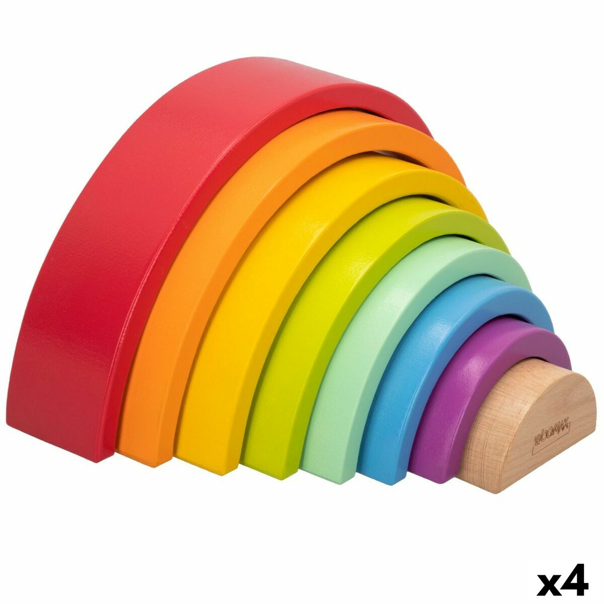 Kinder Puzzle aus Holz Woomax Regenbogen 8 Stücke 4 Stück von Woomax