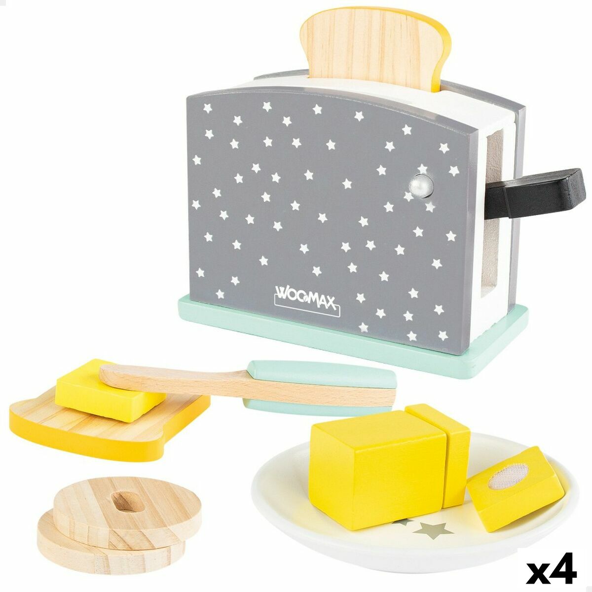 Spielzeug-Toaster Woomax 8 Stücke 19,5 x 12,5 x 8 cm (4 Stück) von Woomax