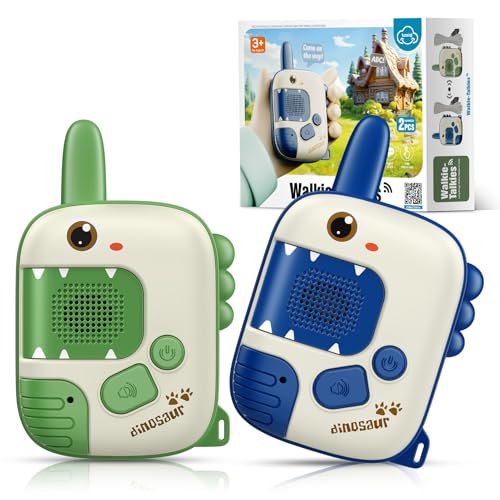 Walkie Talkies für Kinder, Spielzeug ab 3 4 5 6 7 Jahren Junge Geschenk Junge 3-8Jahre Woki Toki Kinderspielzeug 3-6 Jahre Dinasauri Spielzeug Outdoor Spiele für Kinder Camping Geschenk Junge von Wootoyz