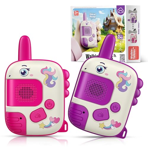 Wootoyz Einhorn Geschenk für Mädchen, Walkie Talkie Kinder Oster Geschenke Mädchen 3 4 5 6 7 8 Jahre Spielzeug ab 3-8 Jahre Mädchen Einhorn Spiel Walki Talki Spiele 3-8 Jahre für Mädchen Geschenkideen von Wootoyz