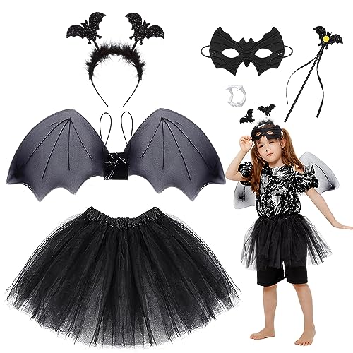 Fledermaus Kostüm Kinder Set Fledermaus Kostüm Halloween Cosplay für Halloween Themenpartys (A) von Woparty