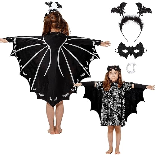 Fledermaus Kostüm Kinder Set Fledermaus Kostüm Halloween Cosplay für Halloween Themenpartys (B) von Woparty